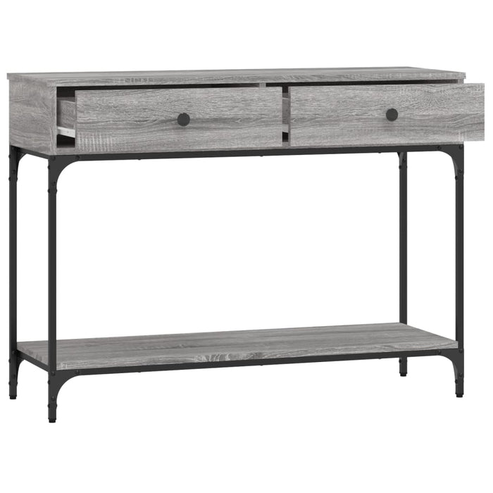 Măsuță consolă, gri sonoma, 100x34,5x75 cm, lemn prelucrat - WALTI WALTI