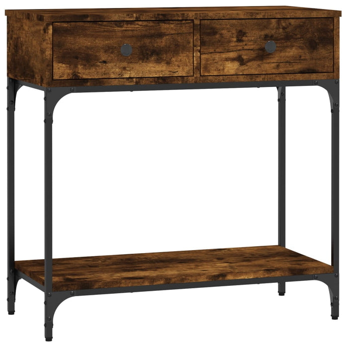 Masă consolă, stejar fumuriu, 75x34,5x75 cm, lemn prelucrat WALTI