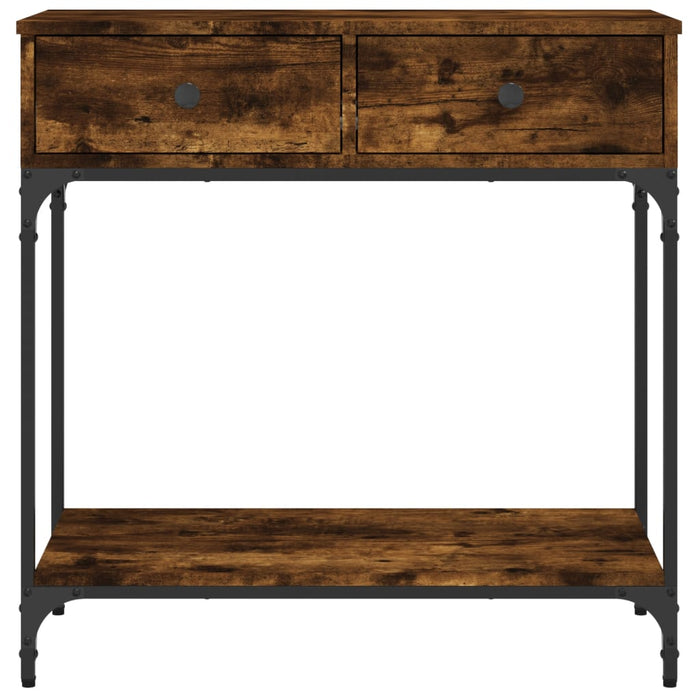 Masă consolă, stejar fumuriu, 75x34,5x75 cm, lemn prelucrat WALTI