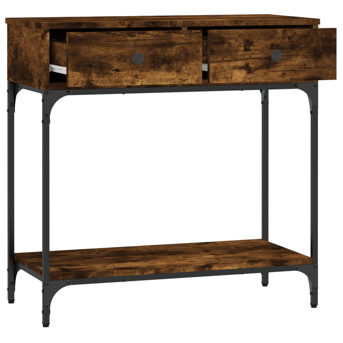 Masă consolă, stejar fumuriu, 75x34,5x75 cm, lemn prelucrat WALTI