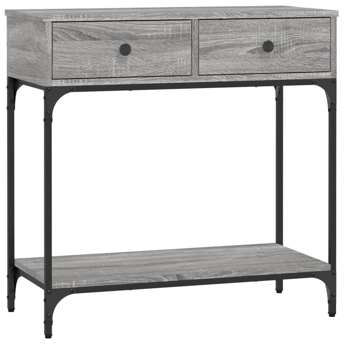 Masă consolă, gri sonoma, 75x34,5x75 cm, lemn prelucrat WALTI