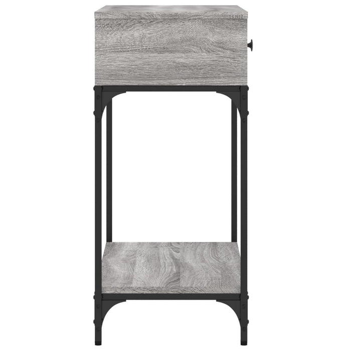 Masă consolă, gri sonoma, 75x34,5x75 cm, lemn prelucrat WALTI