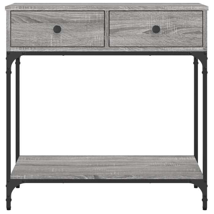 Masă consolă, gri sonoma, 75x34,5x75 cm, lemn prelucrat WALTI
