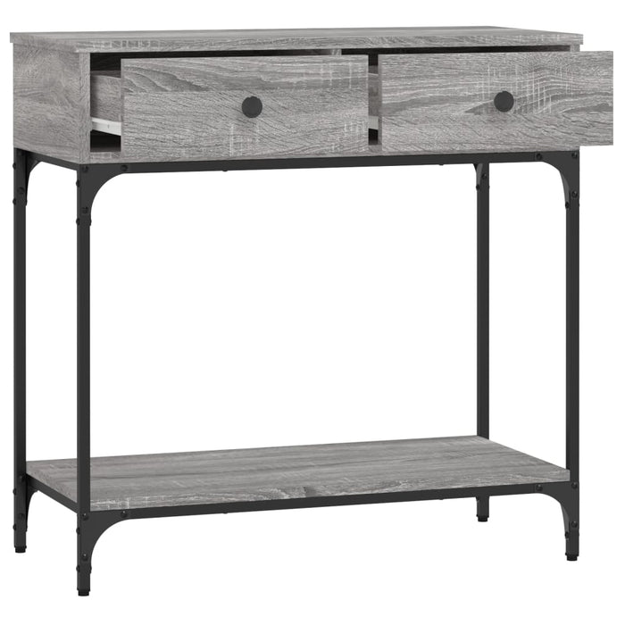 Masă consolă, gri sonoma, 75x34,5x75 cm, lemn prelucrat WALTI