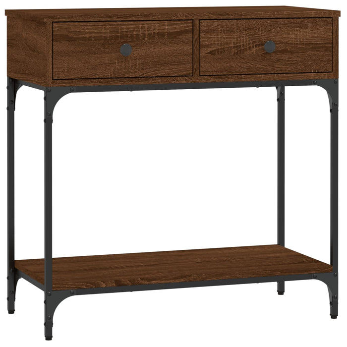 Masă consolă, stejar maro, 75x34,5x75 cm, lemn prelucrat WALTI