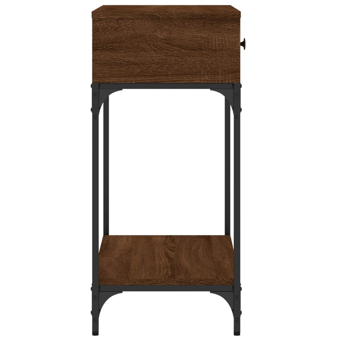 Masă consolă, stejar maro, 75x34,5x75 cm, lemn prelucrat WALTI