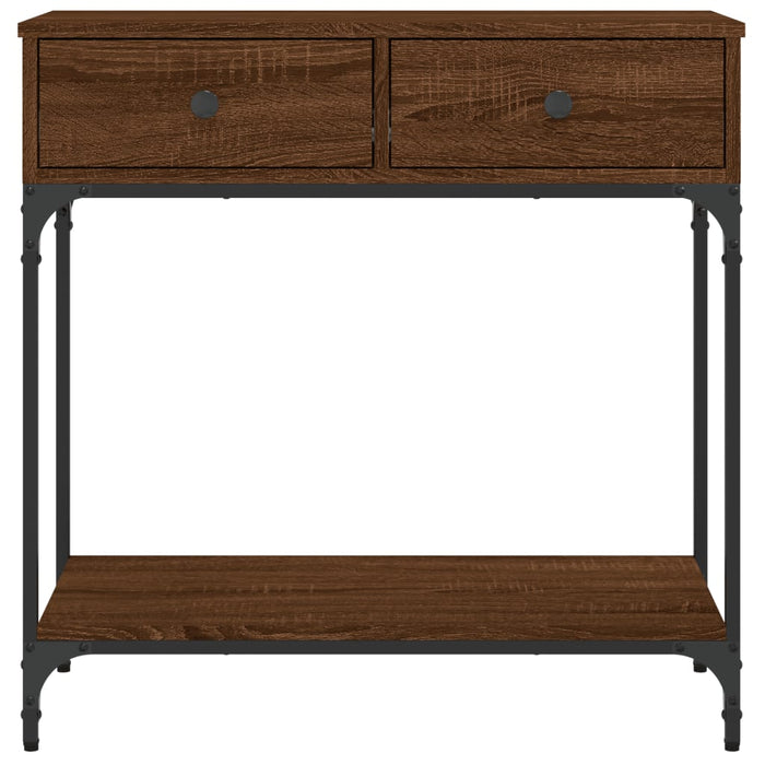 Masă consolă, stejar maro, 75x34,5x75 cm, lemn prelucrat WALTI