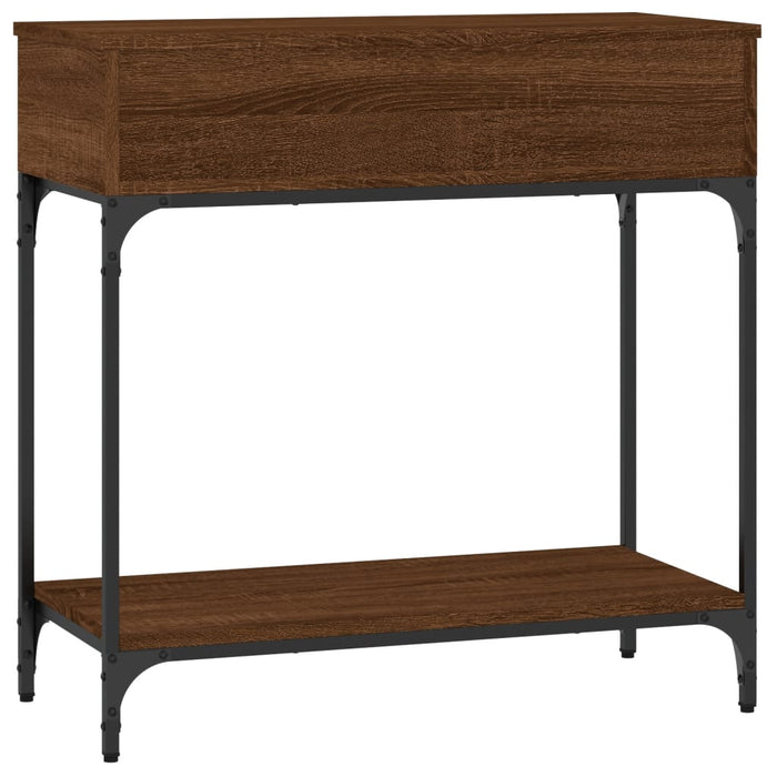 Masă consolă, stejar maro, 75x34,5x75 cm, lemn prelucrat WALTI
