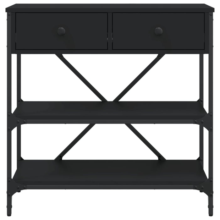 Masă consolă, negru, 75x34,5x75 cm, lemn prelucrat - WALTI WALTI