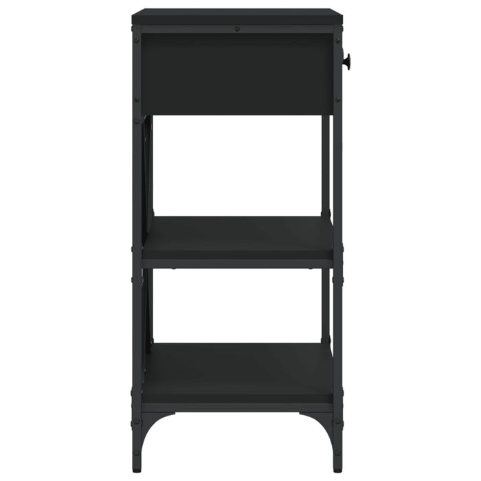 Masă consolă, negru, 75x34,5x75 cm, lemn prelucrat - WALTI WALTI