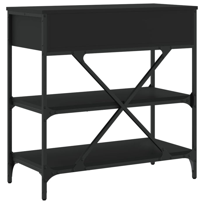 Masă consolă, negru, 75x34,5x75 cm, lemn prelucrat - WALTI WALTI