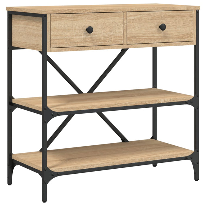 Masă consolă, stejar sonoma, 75x34,5x75 cm, lemn prelucrat WALTI