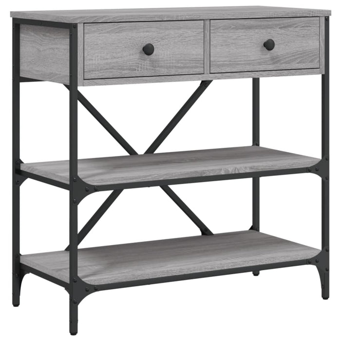 Masă consolă, gri sonoma, 75x34,5x75 cm, lemn prelucrat - WALTI WALTI