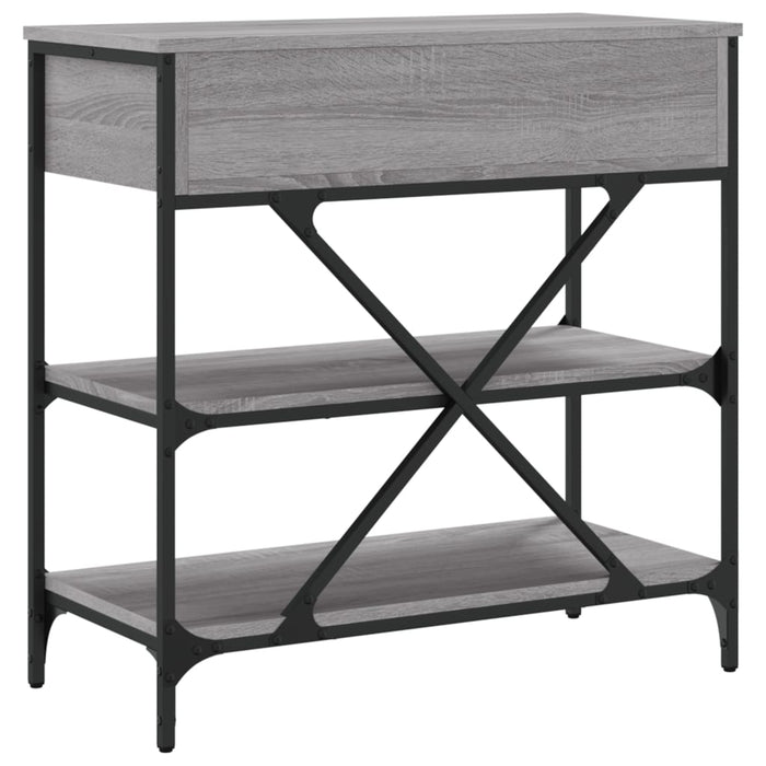 Masă consolă, gri sonoma, 75x34,5x75 cm, lemn prelucrat - WALTI WALTI