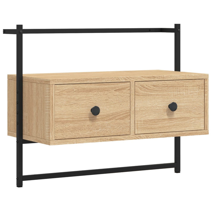 Dulap TV montat pe perete, stejar sonoma, 60,5x30x51 cm, lemn - WALTI WALTI
