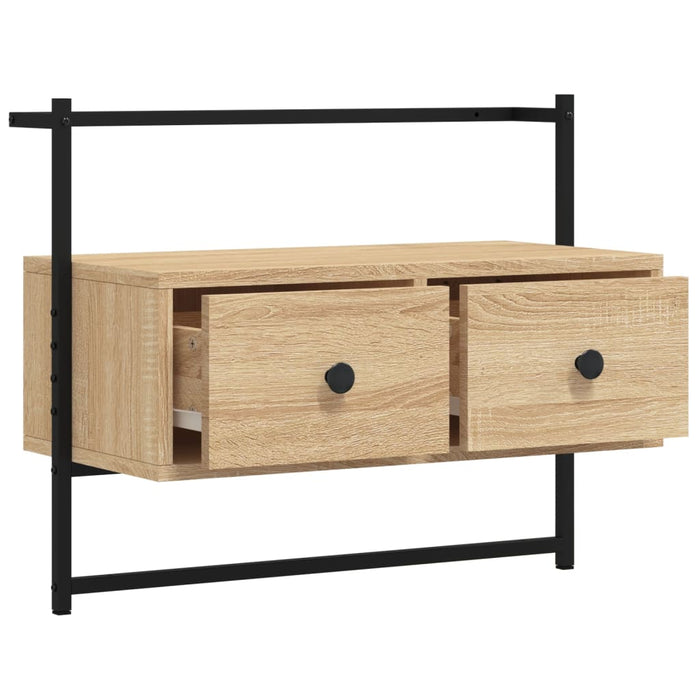 Dulap TV montat pe perete, stejar sonoma, 60,5x30x51 cm, lemn - WALTI WALTI
