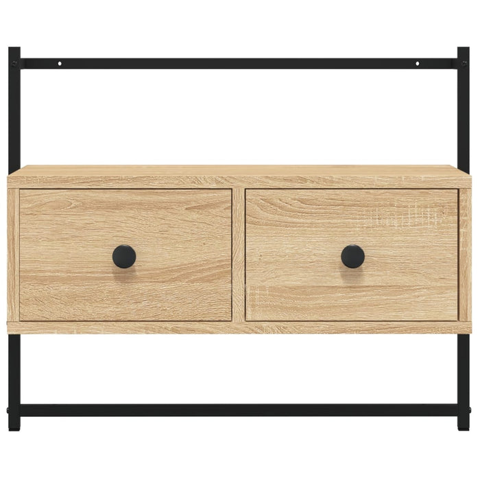 Dulap TV montat pe perete, stejar sonoma, 60,5x30x51 cm, lemn - WALTI WALTI