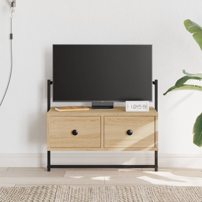 Dulap TV montat pe perete, stejar sonoma, 60,5x30x51 cm, lemn - WALTI WALTI