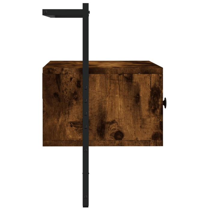Dulap TV montat pe perete, stejar fumuriu, 60,5x30x51 cm, lemn WALTI