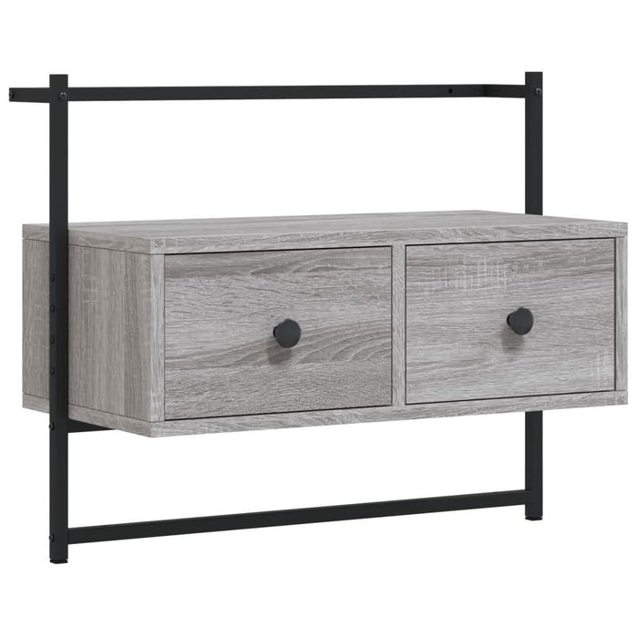 Dulap TV montat pe perete, gri sonoma, 60,5x30x51 cm, lemn - WALTI WALTI