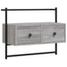 Dulap TV montat pe perete, gri sonoma, 60,5x30x51 cm, lemn - WALTI WALTI