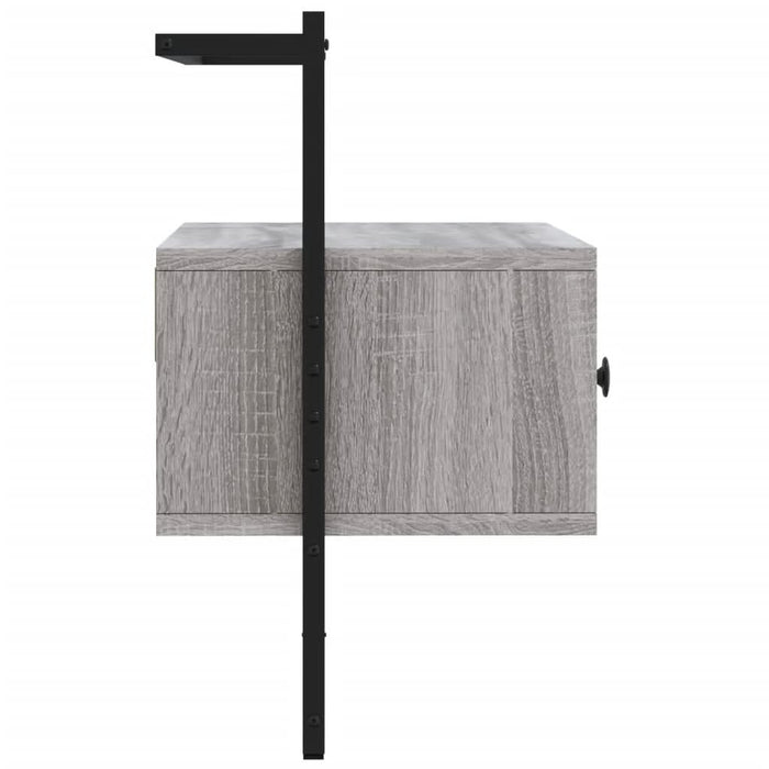 Dulap TV montat pe perete, gri sonoma, 60,5x30x51 cm, lemn - WALTI WALTI