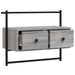 Dulap TV montat pe perete, gri sonoma, 60,5x30x51 cm, lemn - WALTI WALTI