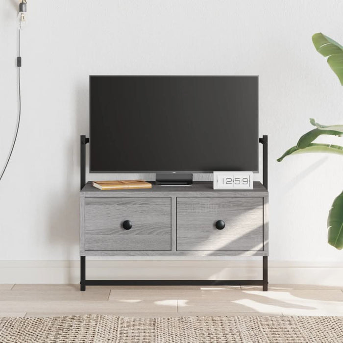 Dulap TV montat pe perete, gri sonoma, 60,5x30x51 cm, lemn - WALTI WALTI