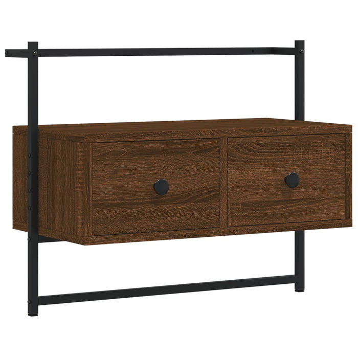 Dulap TV montat pe perete, stejar maro, 60,5x30x51 cm, lemn - WALTI WALTI