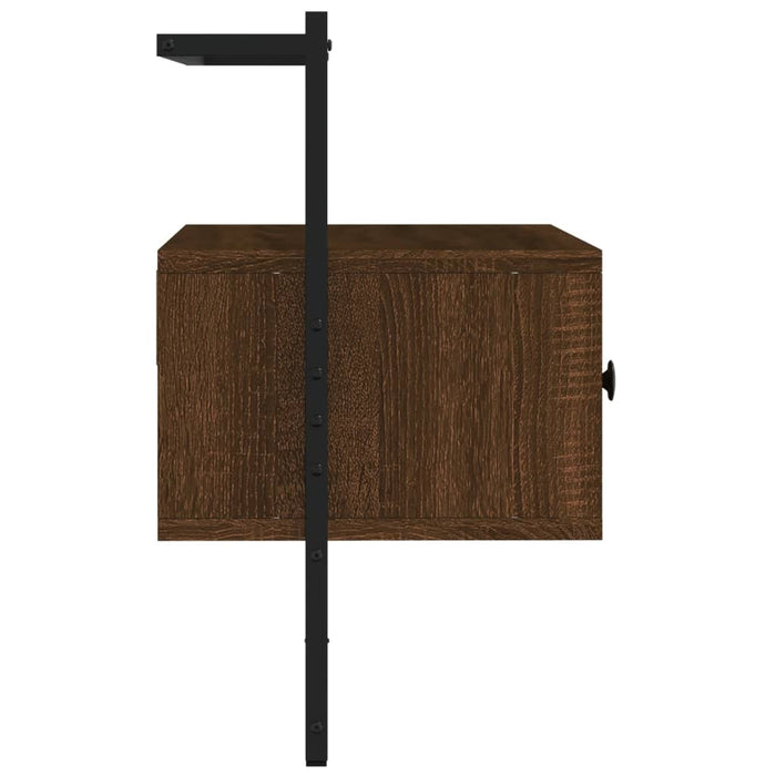 Dulap TV montat pe perete, stejar maro, 60,5x30x51 cm, lemn - WALTI WALTI