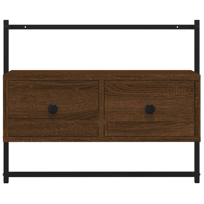 Dulap TV montat pe perete, stejar maro, 60,5x30x51 cm, lemn - WALTI WALTI