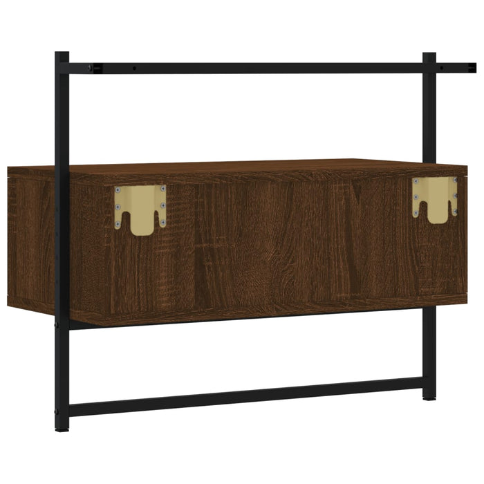 Dulap TV montat pe perete, stejar maro, 60,5x30x51 cm, lemn - WALTI WALTI