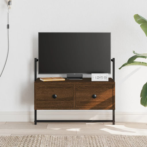Dulap TV montat pe perete, stejar maro, 60,5x30x51 cm, lemn - WALTI WALTI