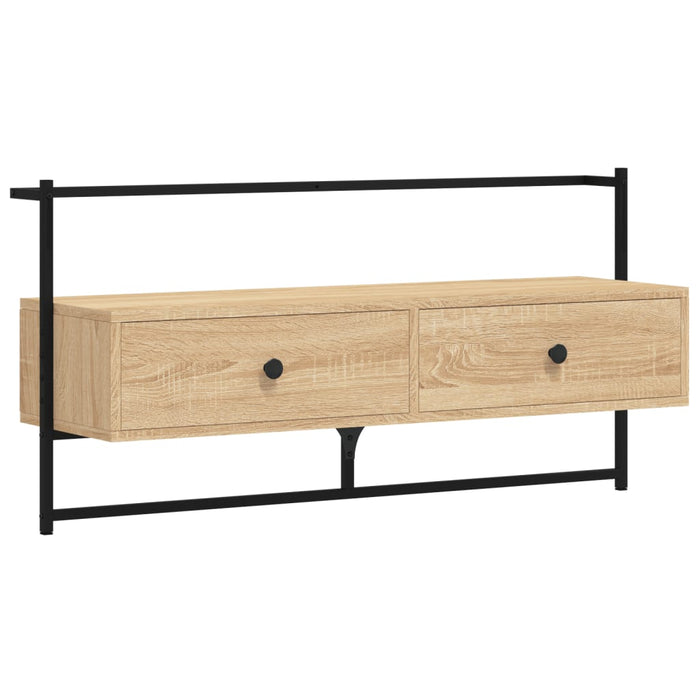 Dulap TV montat pe perete, stejar sonoma, 100,5x30x51 cm, lemn - WALTI WALTI