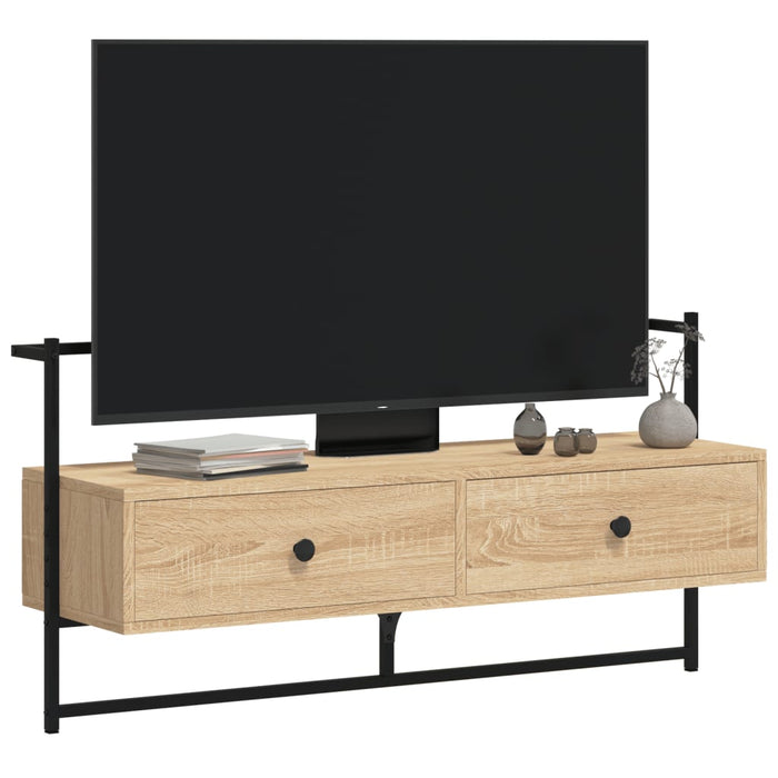 Dulap TV montat pe perete, stejar sonoma, 100,5x30x51 cm, lemn - WALTI WALTI