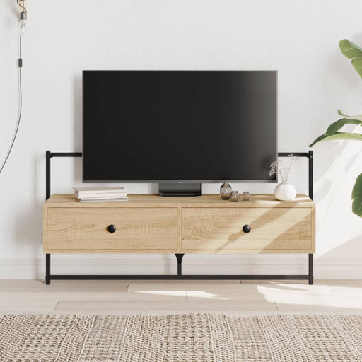 Dulap TV montat pe perete, stejar sonoma, 100,5x30x51 cm, lemn - WALTI WALTI