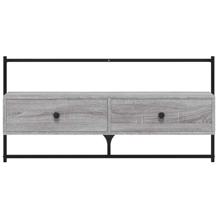 Dulap TV montat pe perete, gri sonoma, 100,5x30x51 cm, lemn - WALTI WALTI