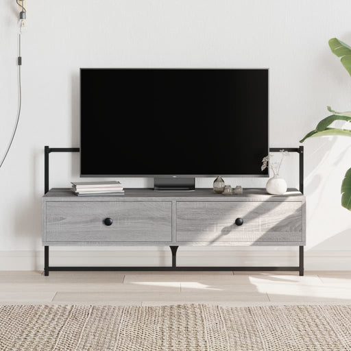Dulap TV montat pe perete, gri sonoma, 100,5x30x51 cm, lemn - WALTI WALTI