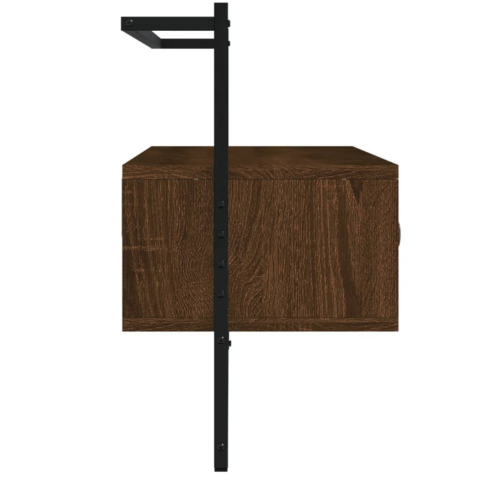Dulap TV montat pe perete, stejar maro, 100,5x30x51 cm, lemn - WALTI WALTI
