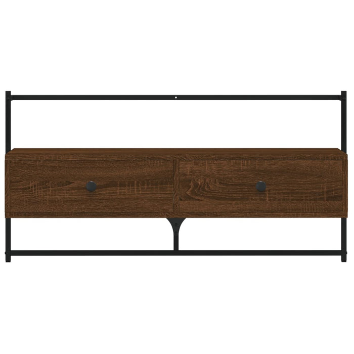 Dulap TV montat pe perete, stejar maro, 100,5x30x51 cm, lemn - WALTI WALTI