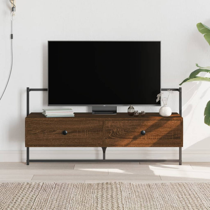 Dulap TV montat pe perete, stejar maro, 100,5x30x51 cm, lemn - WALTI WALTI