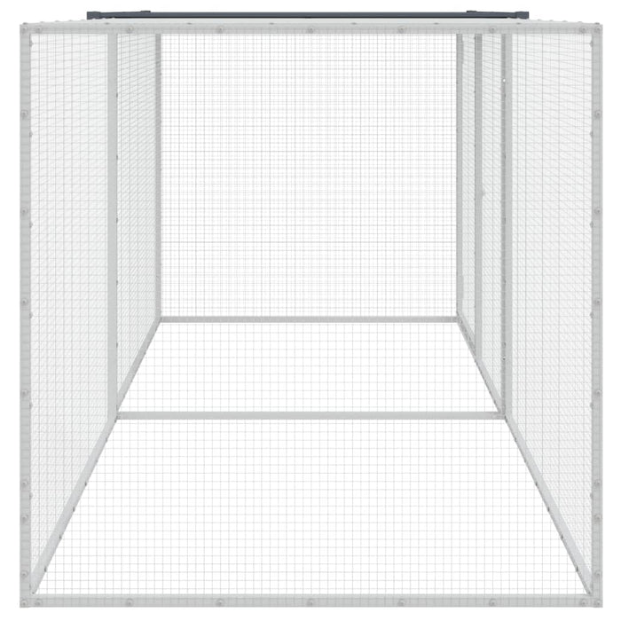 Cușcă pentru găini cu acoperiș, antracit, 203x98x90 cm, oțel galvanizat WALTI