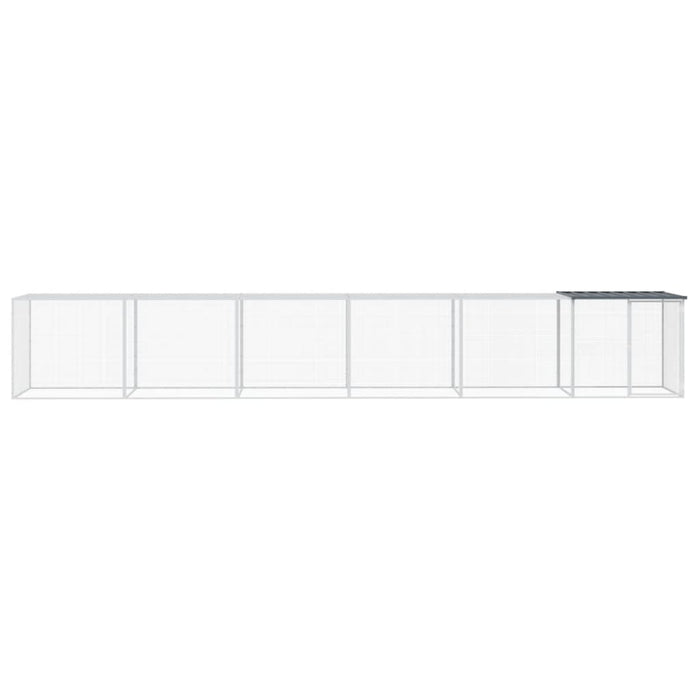 Coteț pui cu acoperiș, antracit, 603x98x90 cm, oțel galvanizat - WALTI WALTI