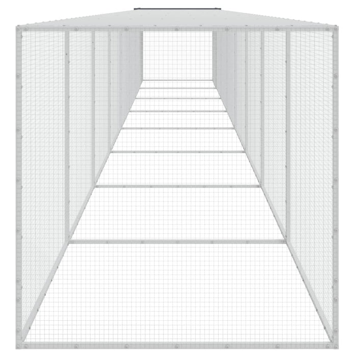Coteț pui cu acoperiș, antracit, 803x98x90 cm, oțel galvanizat - WALTI WALTI