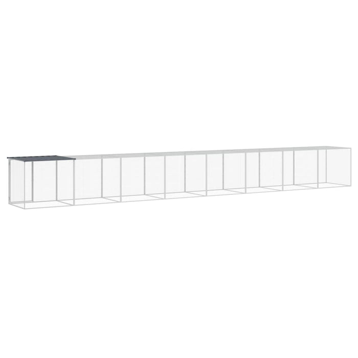 Coteț pui cu acoperiș, antracit, 803x98x90 cm, oțel galvanizat - WALTI WALTI