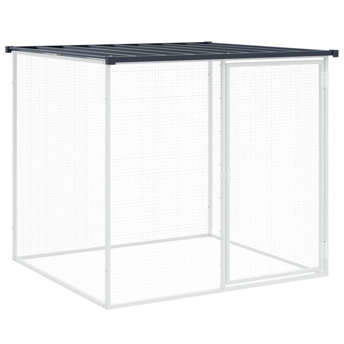 Coteț pui cu acoperiș, antracit, 803x98x90 cm, oțel galvanizat - WALTI WALTI