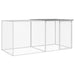 Coteț pui cu acoperiș gri deschis 203x98x90 cm oțel galvanizat - WALTI WALTI