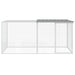 Coteț pui cu acoperiș gri deschis 203x98x90 cm oțel galvanizat - WALTI WALTI