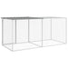 Coteț pui cu acoperiș gri deschis 203x98x90 cm oțel galvanizat - WALTI WALTI