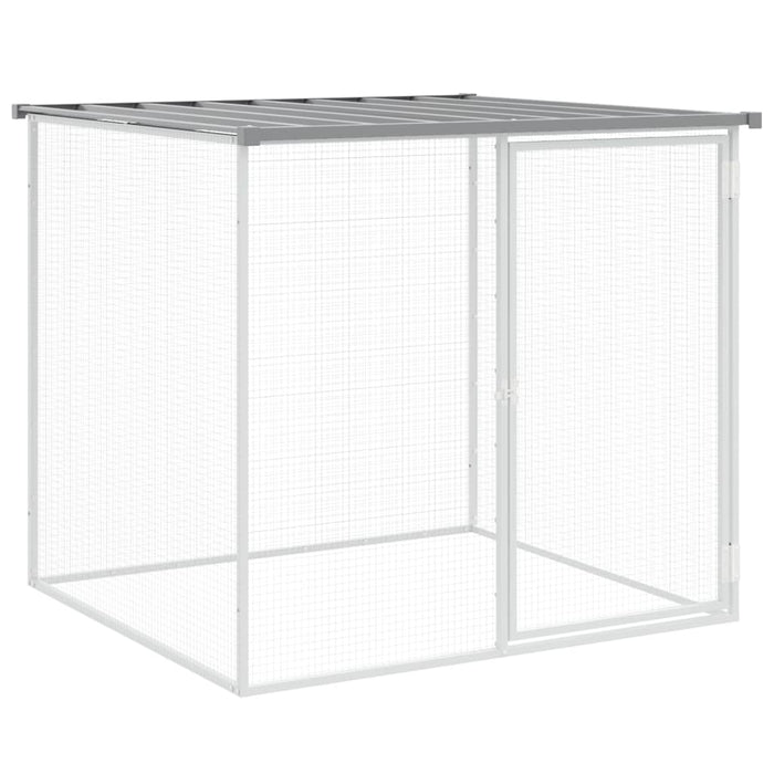 Coteț pui cu acoperiș gri deschis 803x98x90 cm oțel galvanizat - WALTI WALTI